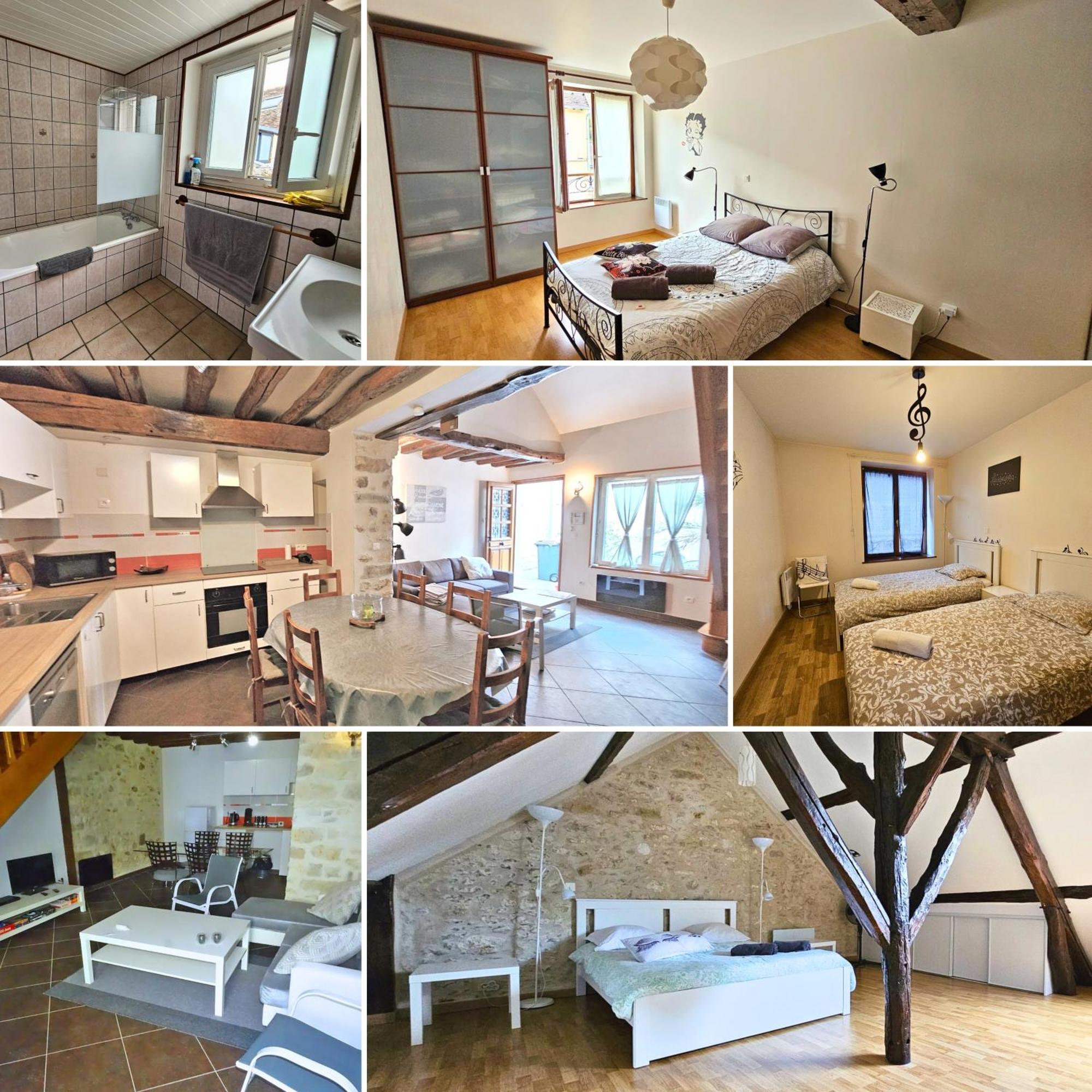 Triplex Sisley - Maison Atypique Avec Cour Exterieure Moret-sur-Loing Eksteriør billede